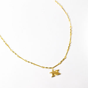 Letter Necklace (N) - Gold